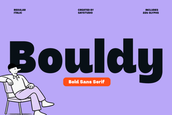 Bouldy Font: Download Free Typeface for Designers